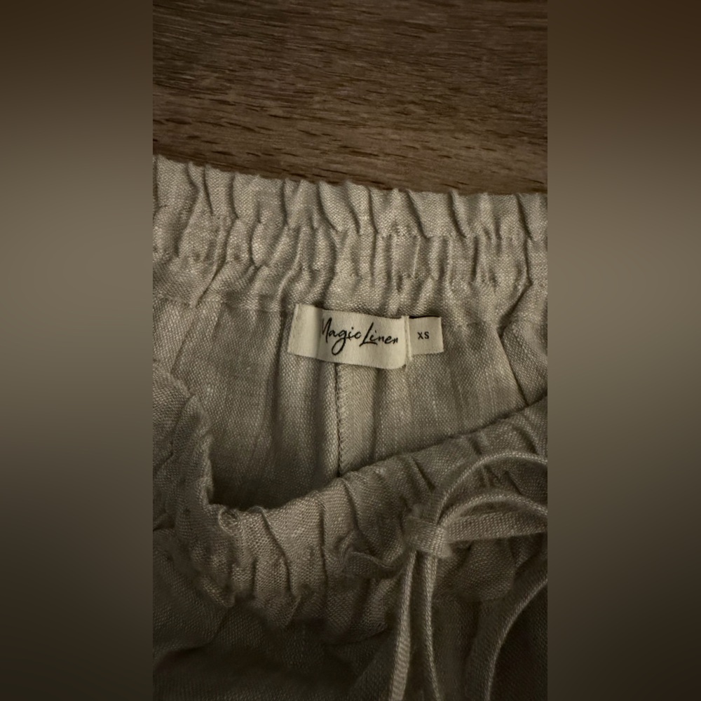 Magic Linen 100% Linen Drawstring Pants - Picture 2 of 3